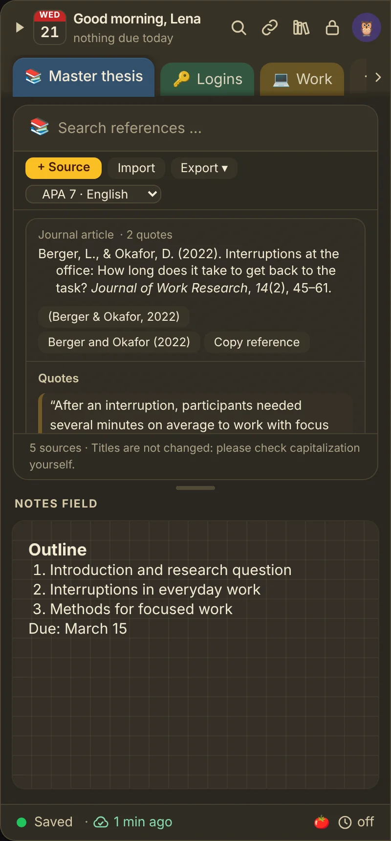 Open source with two quotes